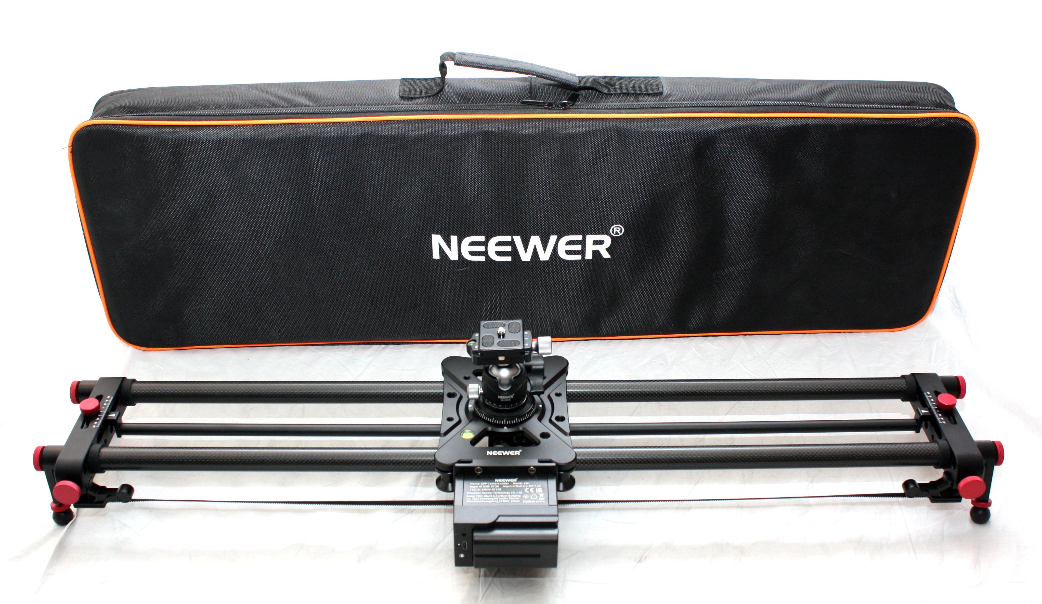 Neewer 80cm Motorized Carbon Fibre Camera Slider - APP Wireless Control with Case