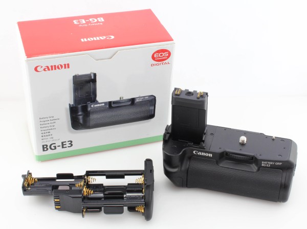 Genuine Canon BG-E3 Battery Grip - BGM-E3L & BGM-E3A Magazines - EOS 350D 400D Rebel XT XTi