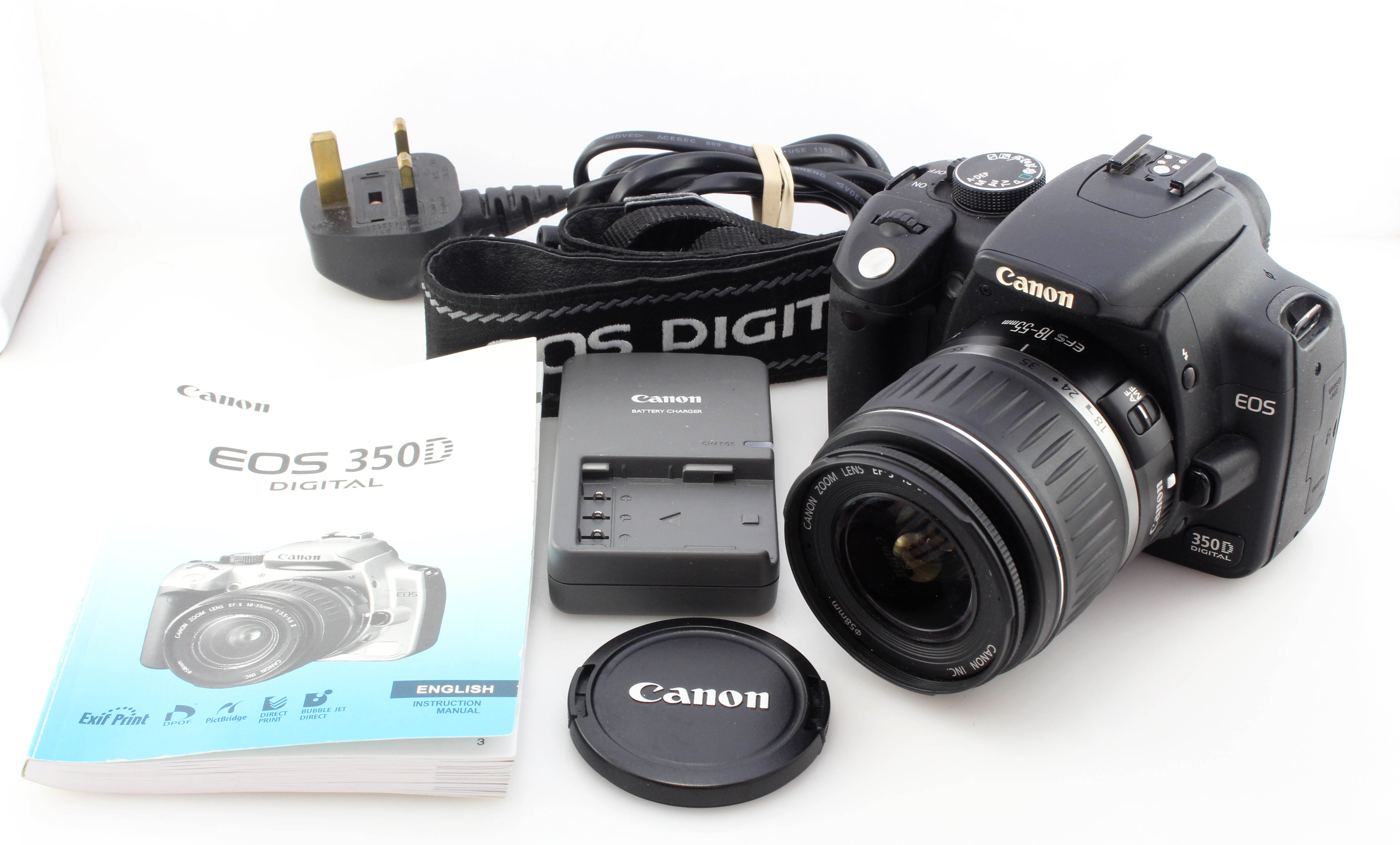 Canon EOS 350D 8MP APS-C DSLR Camera and 18-55mm f/3.5-5.6 II Zoom Lens - Image 2