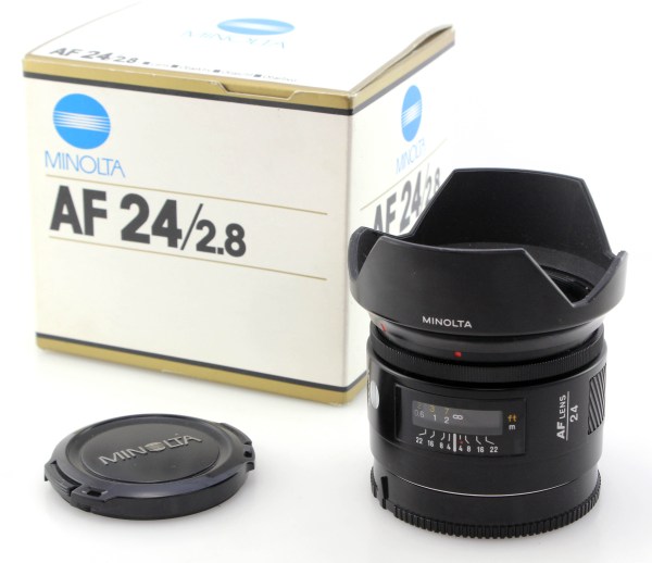 Boxed Minolta AF / Sony 24mm f2.8 Wide Angle Lens - Full Frame - A Mount not E