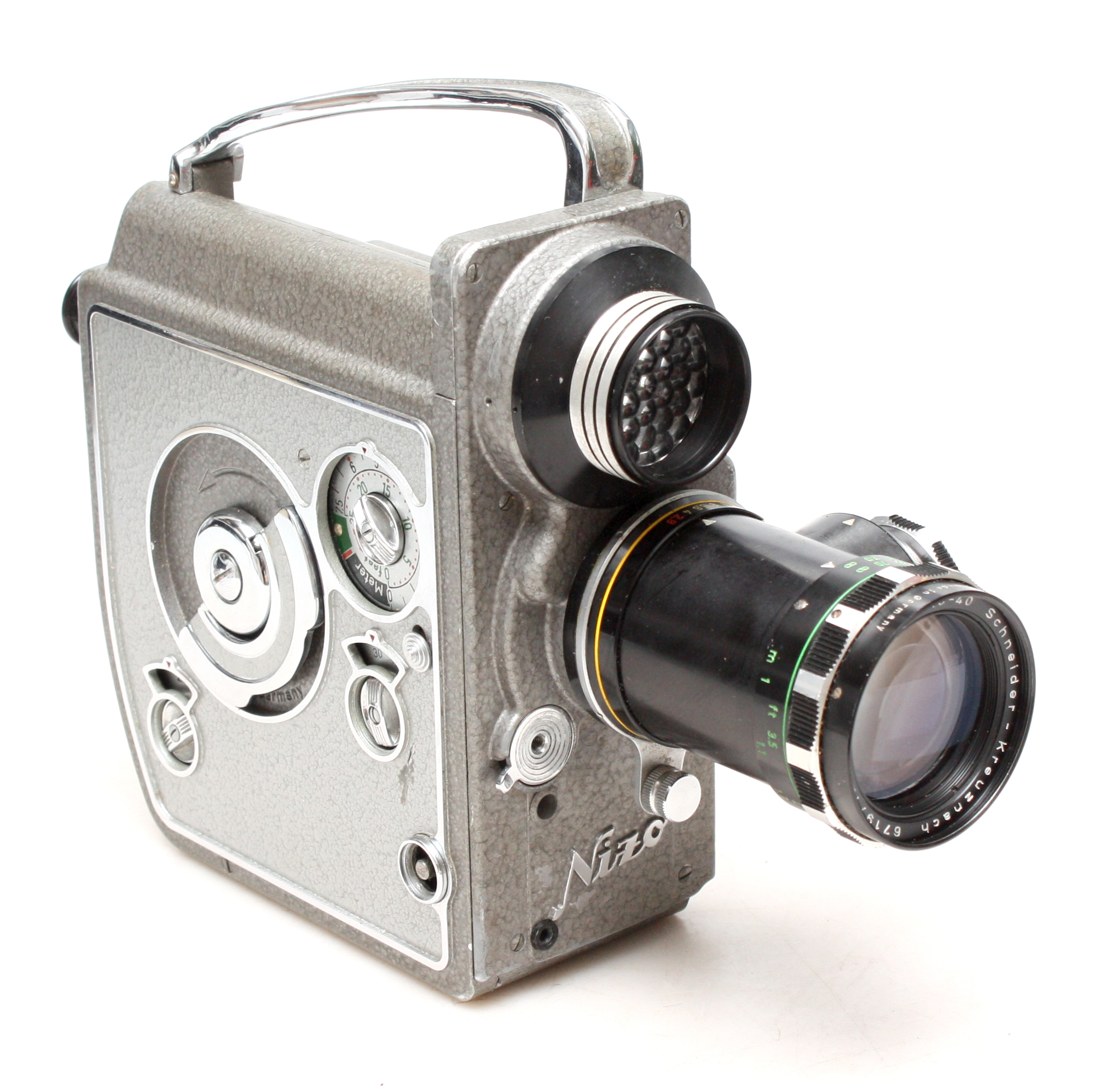 Nizo Heliomatic 8 Focovario 8mm Cine Camera W/ schneider 10-40mm f2.8 Lens - Image 2