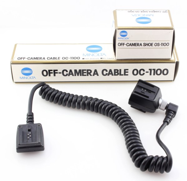 Minolta OC-1100 Off-camera flash cable w/ OS-1100 Off-camera shoe - Boxed