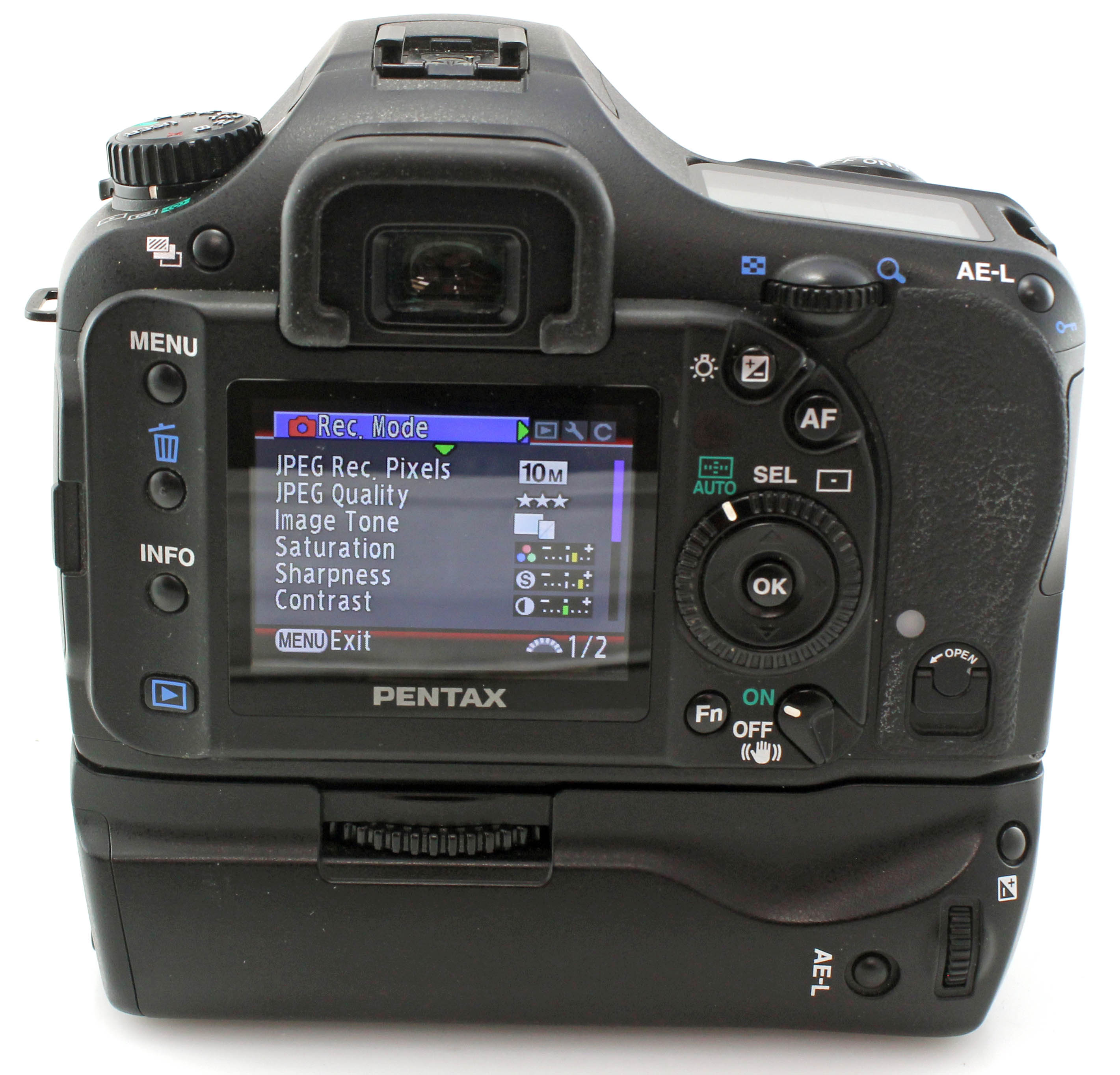 Pentax K10D - 10.2MP APS-C DSLR Camera + Grip + 18-55mm f/3.5-5.6 AL Zoom Lens - Image 6
