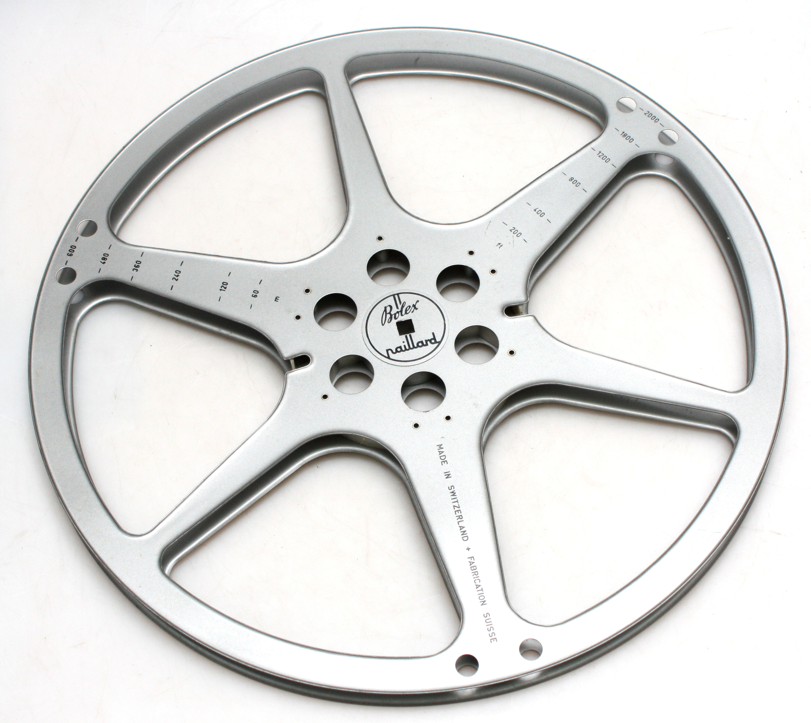 Bolex Paillard 600m (2000ft) Metal Reels for 16mm Movie Film - Cased Excellent Condition - Image 2