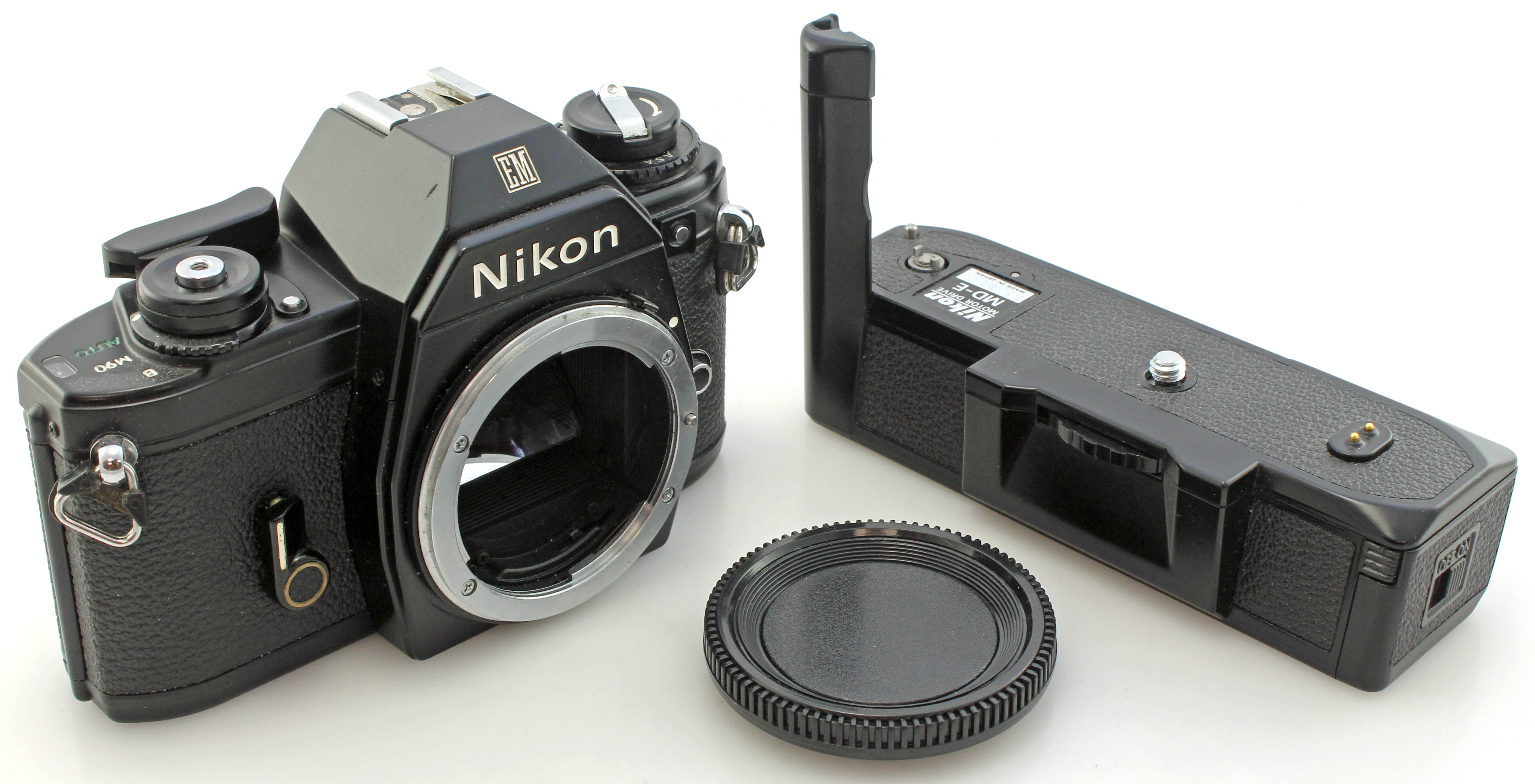 Nikon EM 35mm Film SLR Camera Body with MD-E Power Winder - Image 2