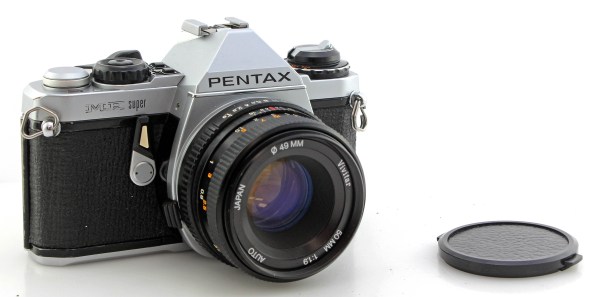 Pentax ME Super 35mm Film SLR Camera with Vivitar 50mm f1.9 PK prime Lens