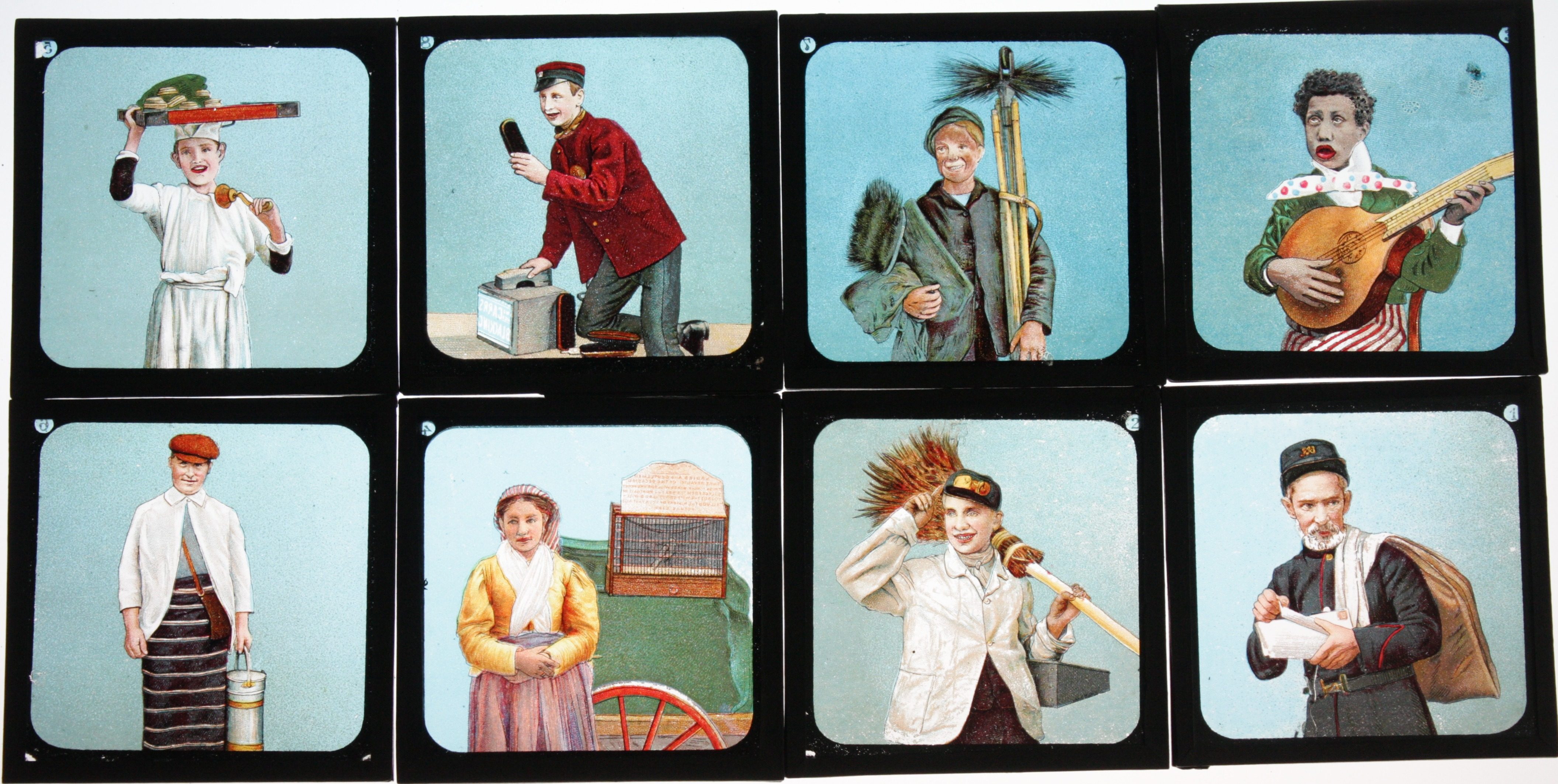 8x Boxed Coloured Lantern Slides 'Every-Day Street Sounds' No.609 - Image 2