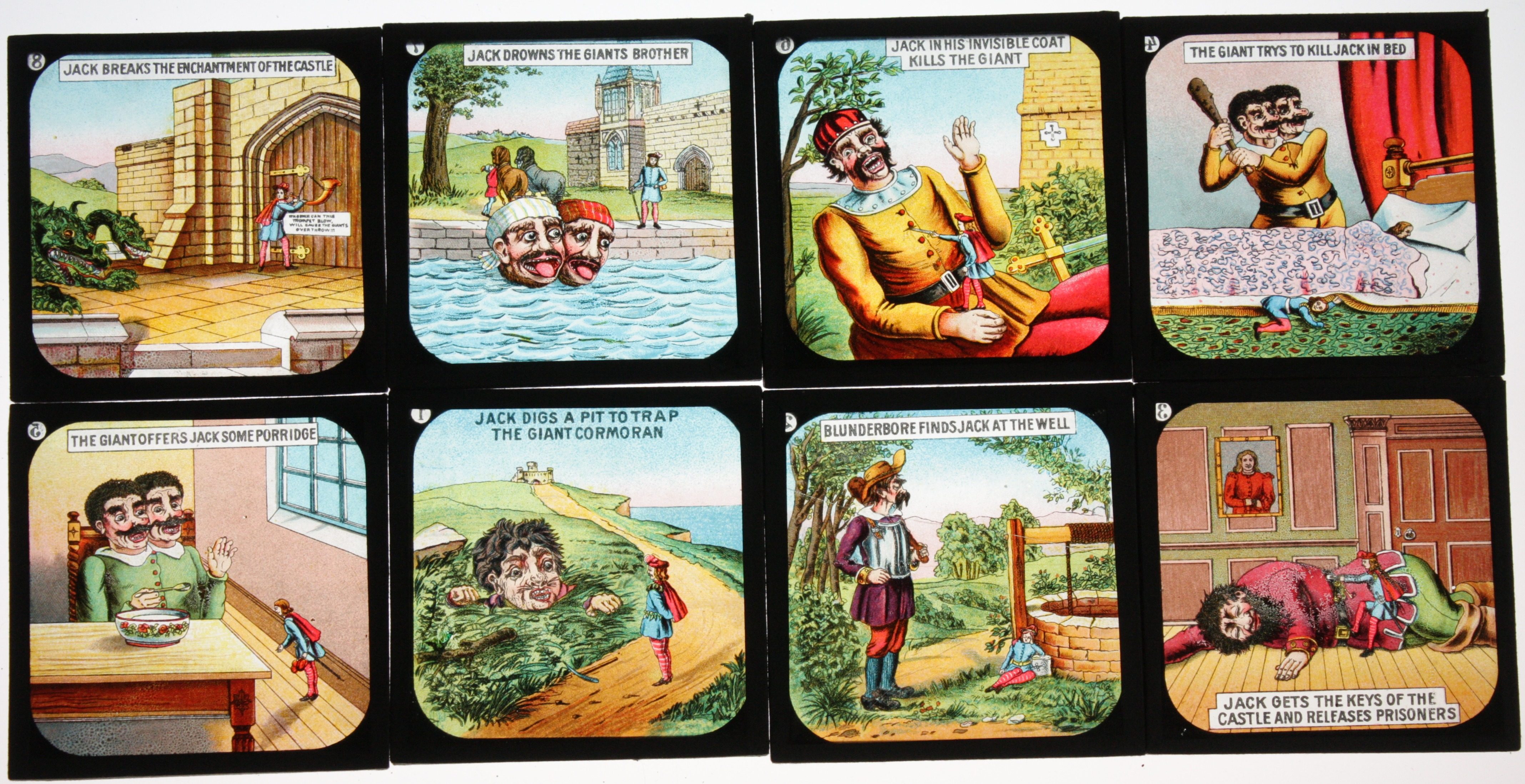 8x Boxed Coloured Lantern Slides 'Jack the Giant Killer' No.508 - Image 2