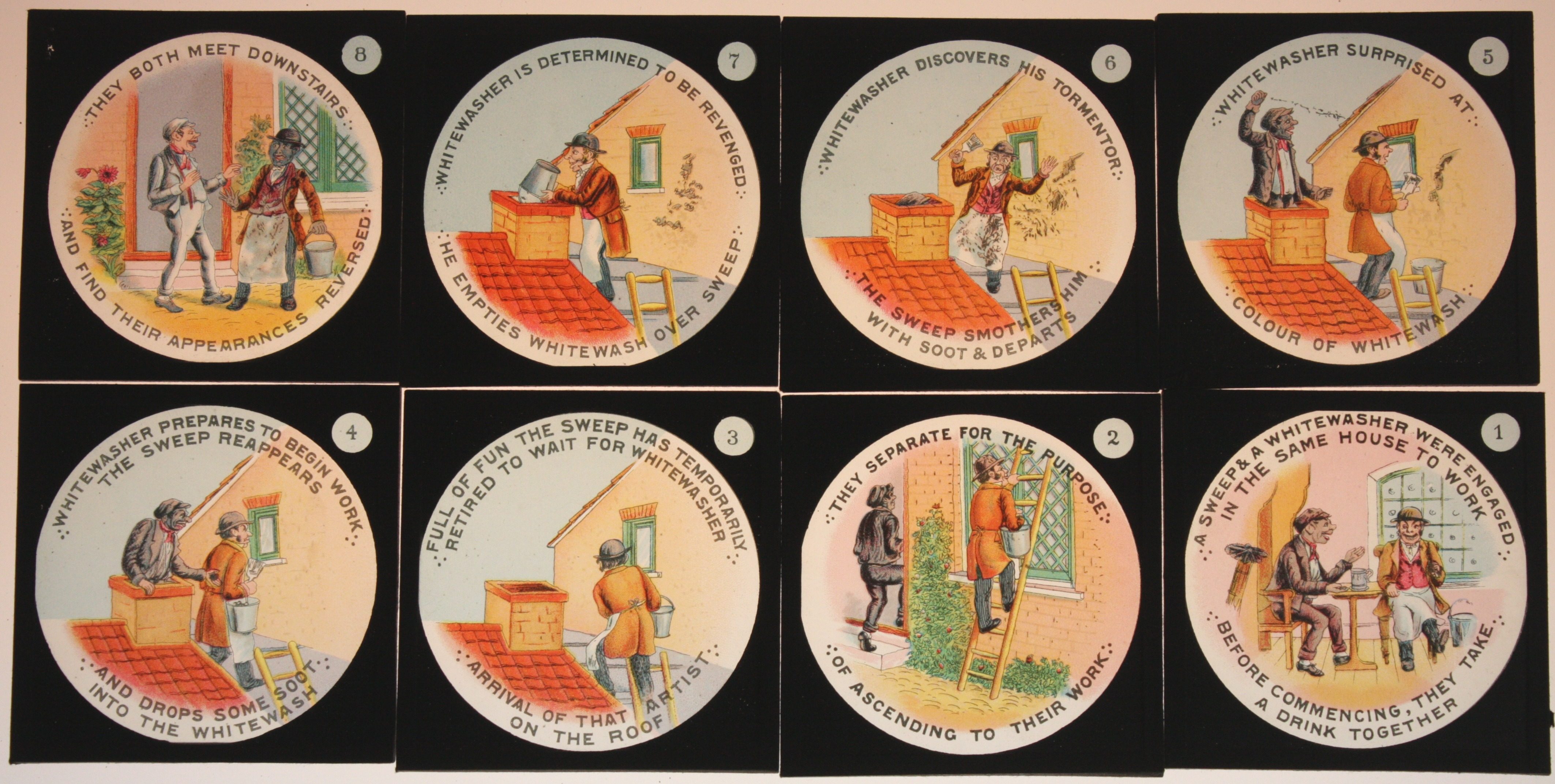 8x Boxed Coloured Lantern Slides Sweep And Whitewasher No.500 - Image 2