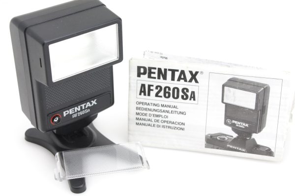 Pentax AF-260Sa Auto Electronic Flash + Filter & Instructions