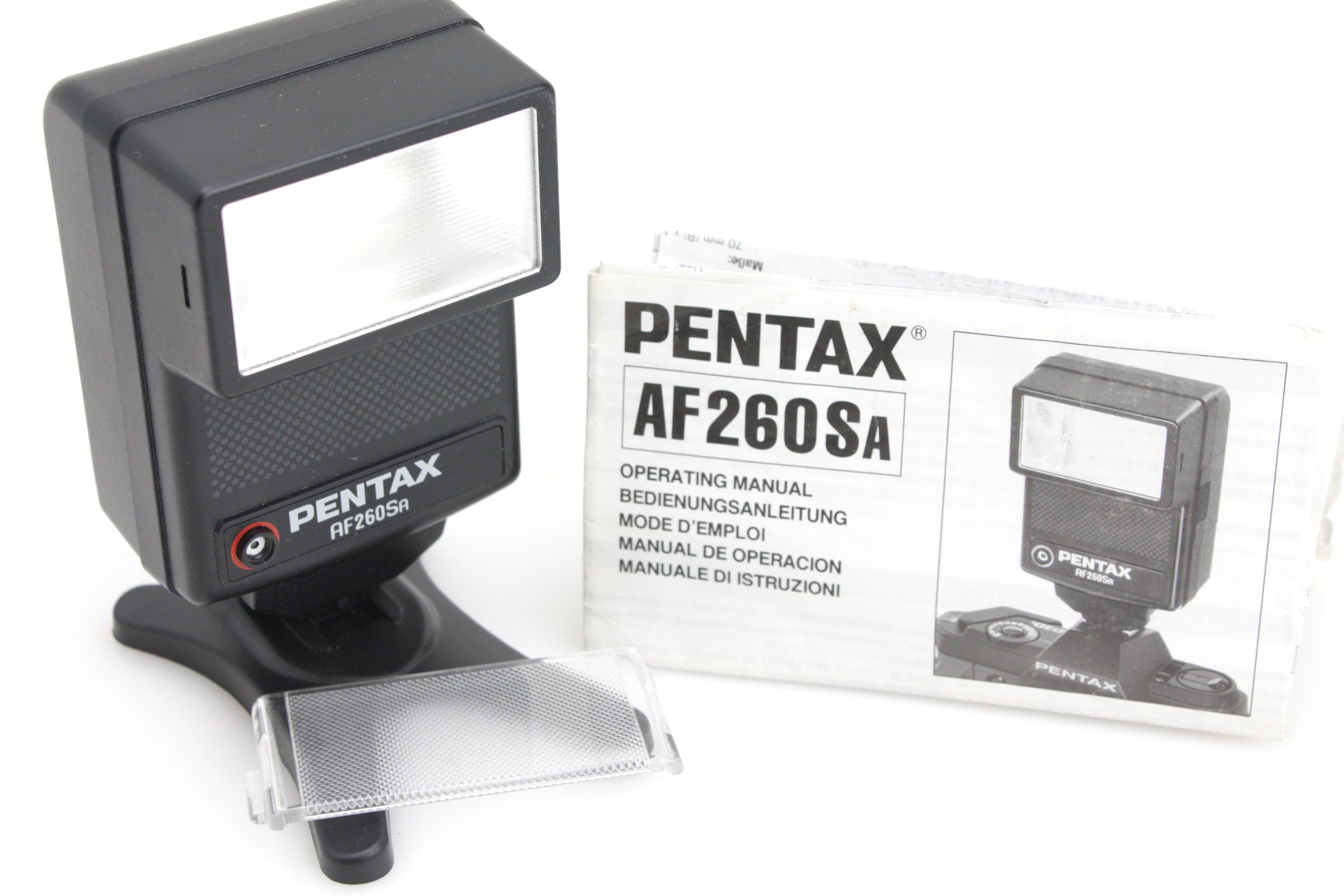 Pentax AF-260Sa Auto Electronic Flash + Filter & Instructions