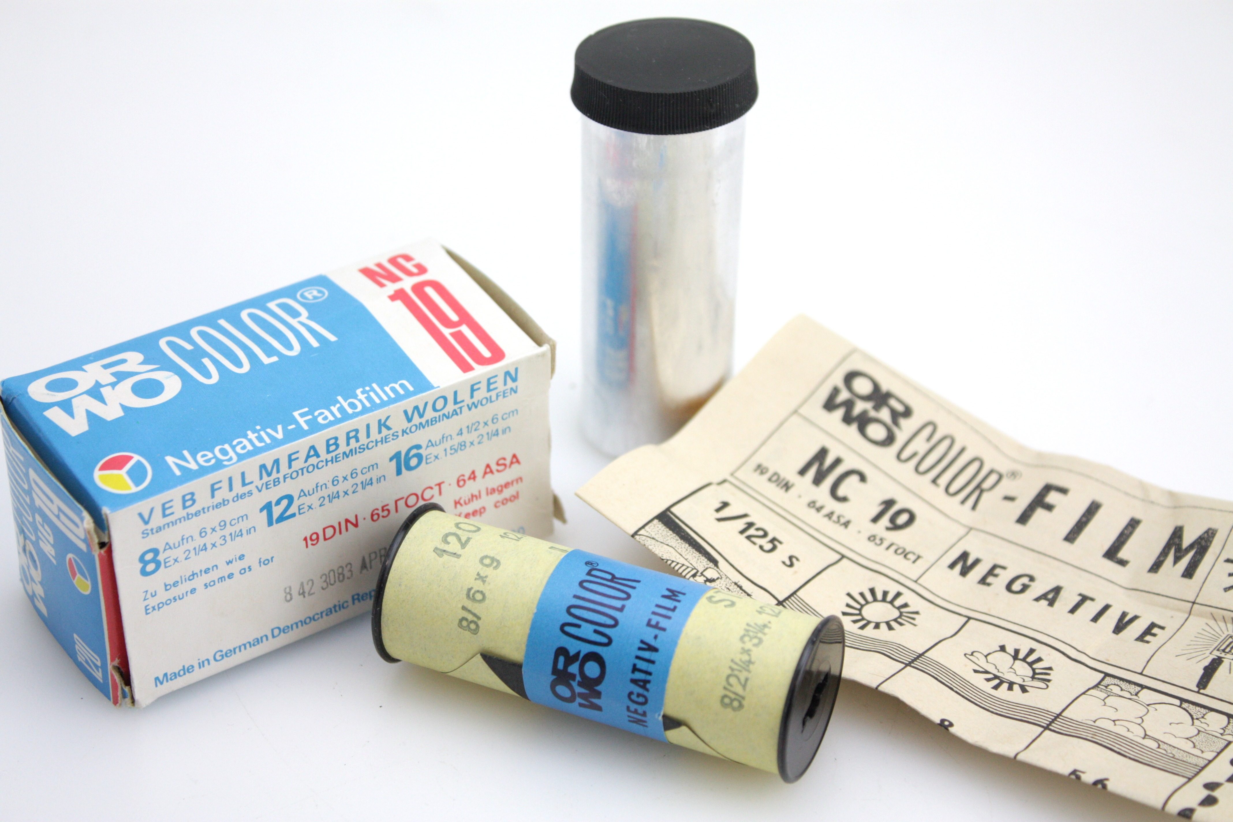 Outdated ORWO 120 / 620 Colour Negative Film NC 19 - dated 1984