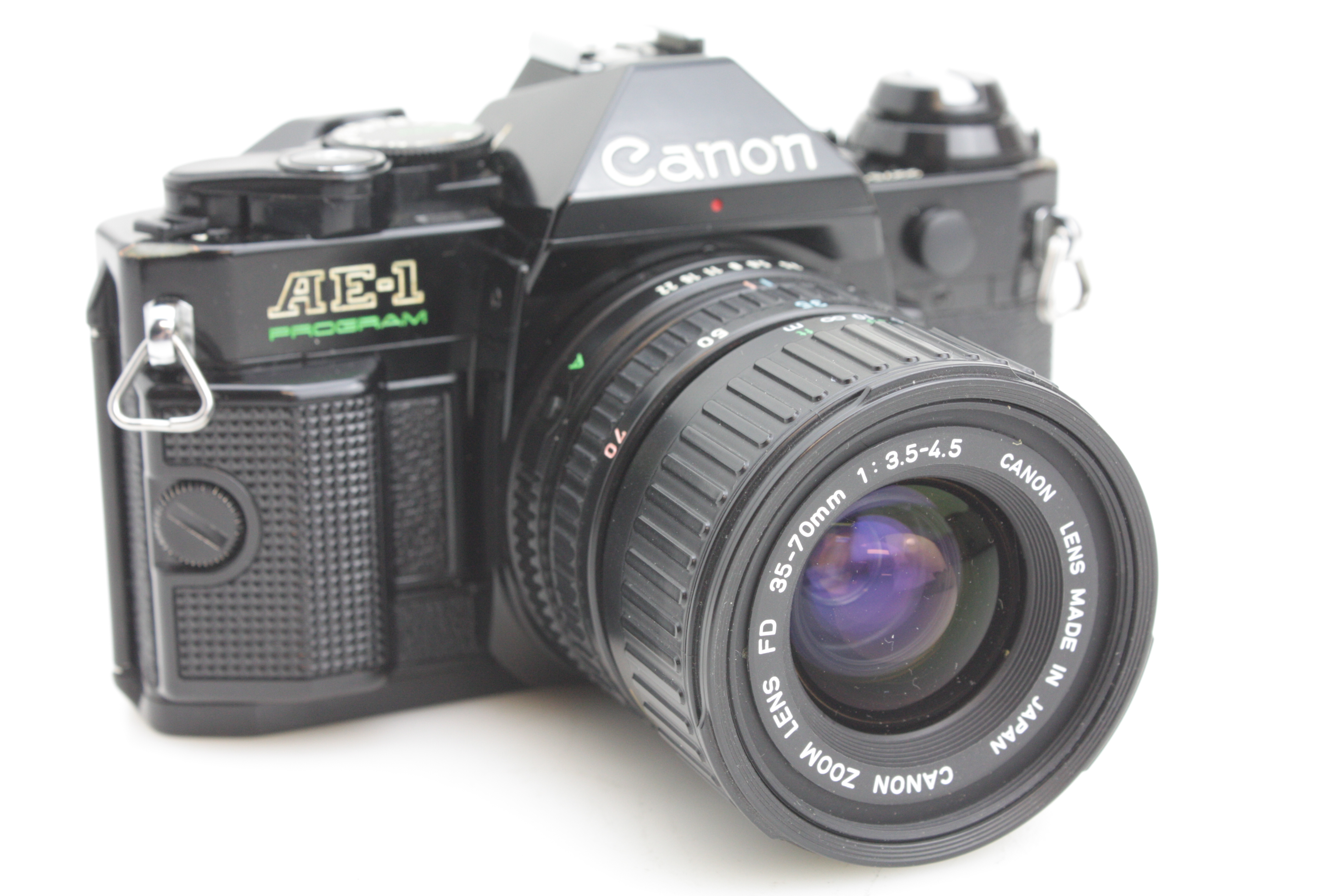 Black Canon AE-1 Program 35mm SLR Camera & 35-70mm Macro Lens - Image 2
