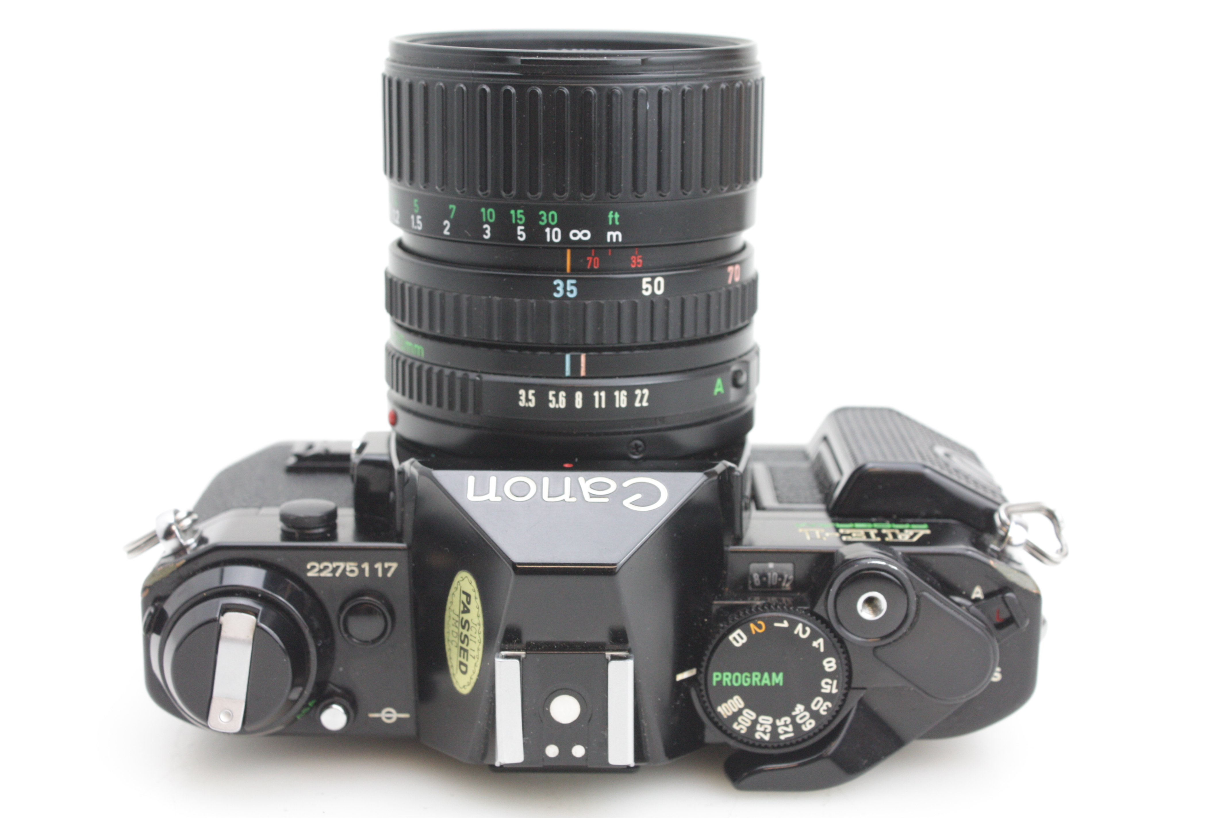 Black Canon AE-1 Program 35mm SLR Camera & 35-70mm Macro Lens - Image 4