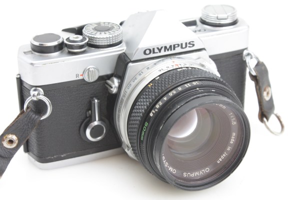 Olympus OM-1N 35mm SLR film camera & 50mm f1.8 Zuiko