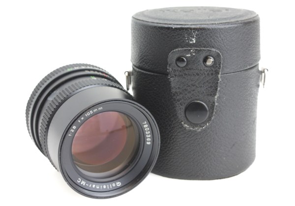 Cased Rolleinar MC 105mm f/2.8 Lens - QBM Mount Rollei Voigtlander