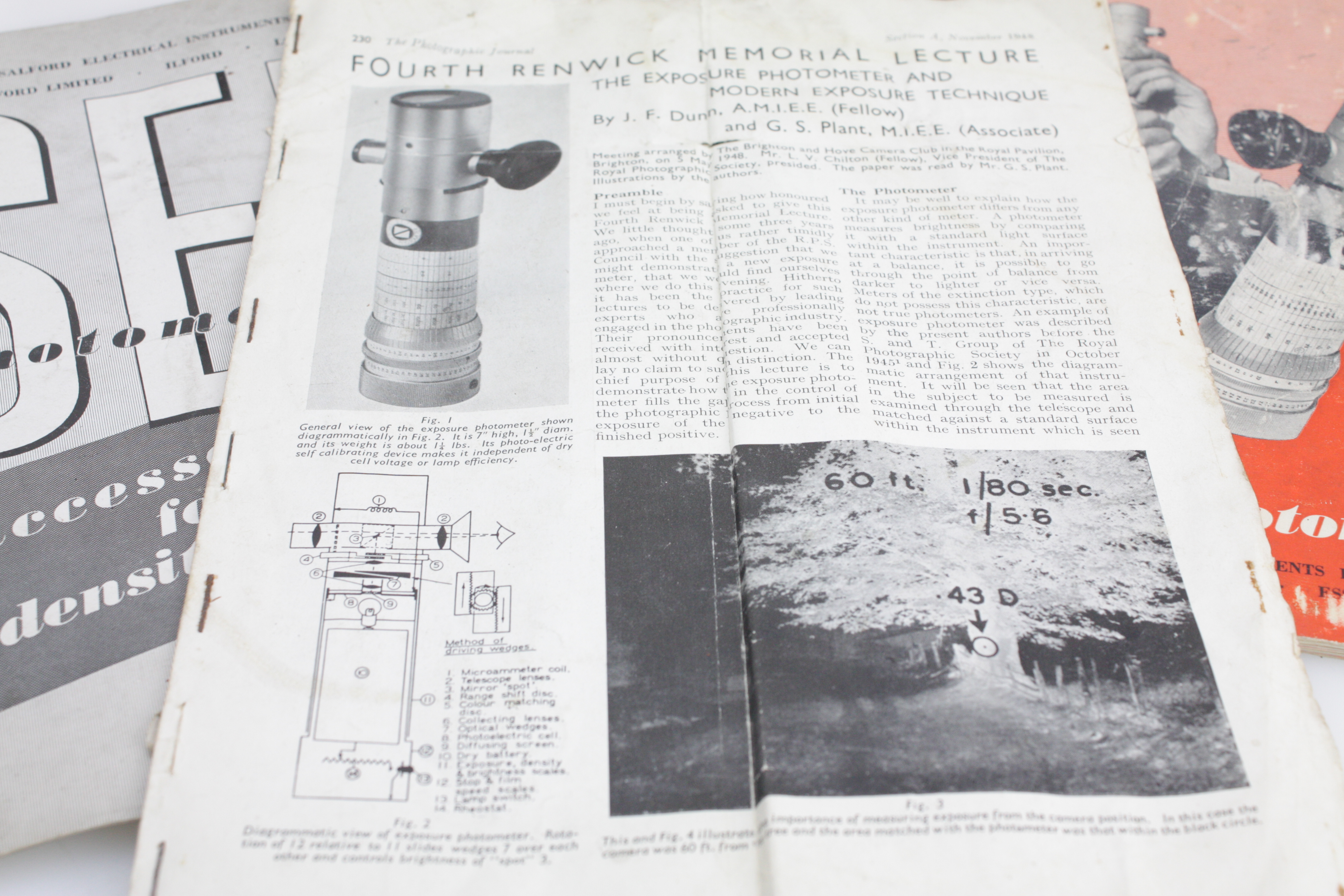 Leather cased SEI Exposure Photometer, Instructions & more papers- working - Image 5