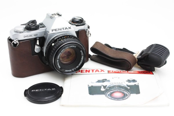 Pentax ME Super 35mm Film SLR Camera with Pentax-M 50mm f/2 Prime Lens
