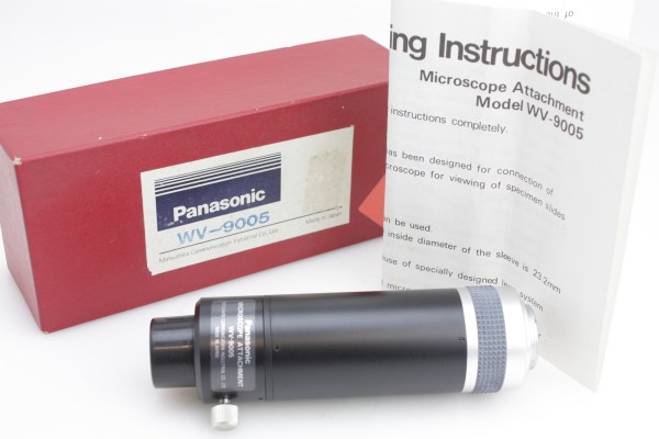 Boxed C-Mount / 25mm ciné MICROSCOPE ADAPTER LENS Panasonic WV-9005 Cosina