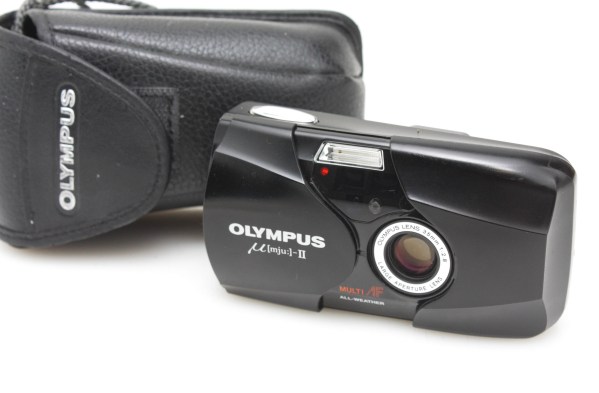 Olympus Mju II 35mm Film Compact Camera 35mm f/2.8 Lens & Original Case