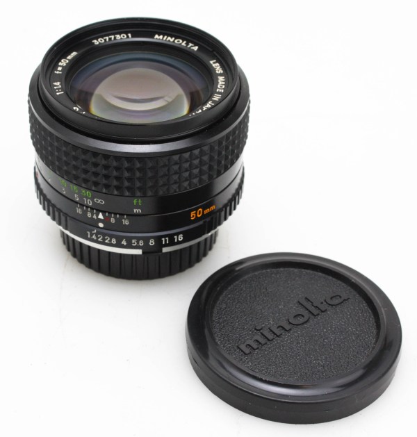 Minolta 50mm f/1.4 MC Rokkor -PG Fast Prime Lens - MD Mount - Excellent
