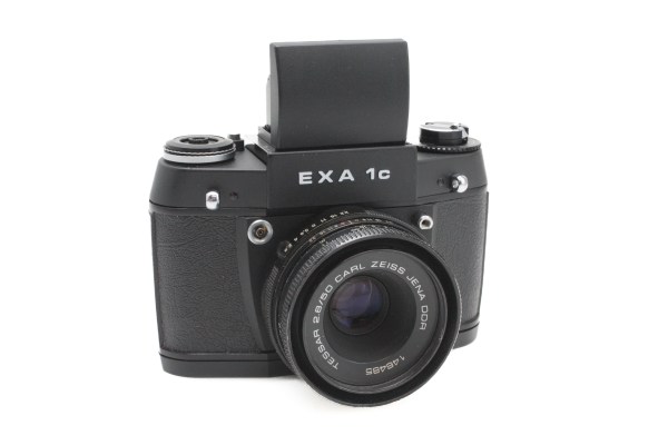 Exa 1c 35mm Film SLR Camera w/ Carl Zeiss 50mm f2.8 & Waist Level Finder