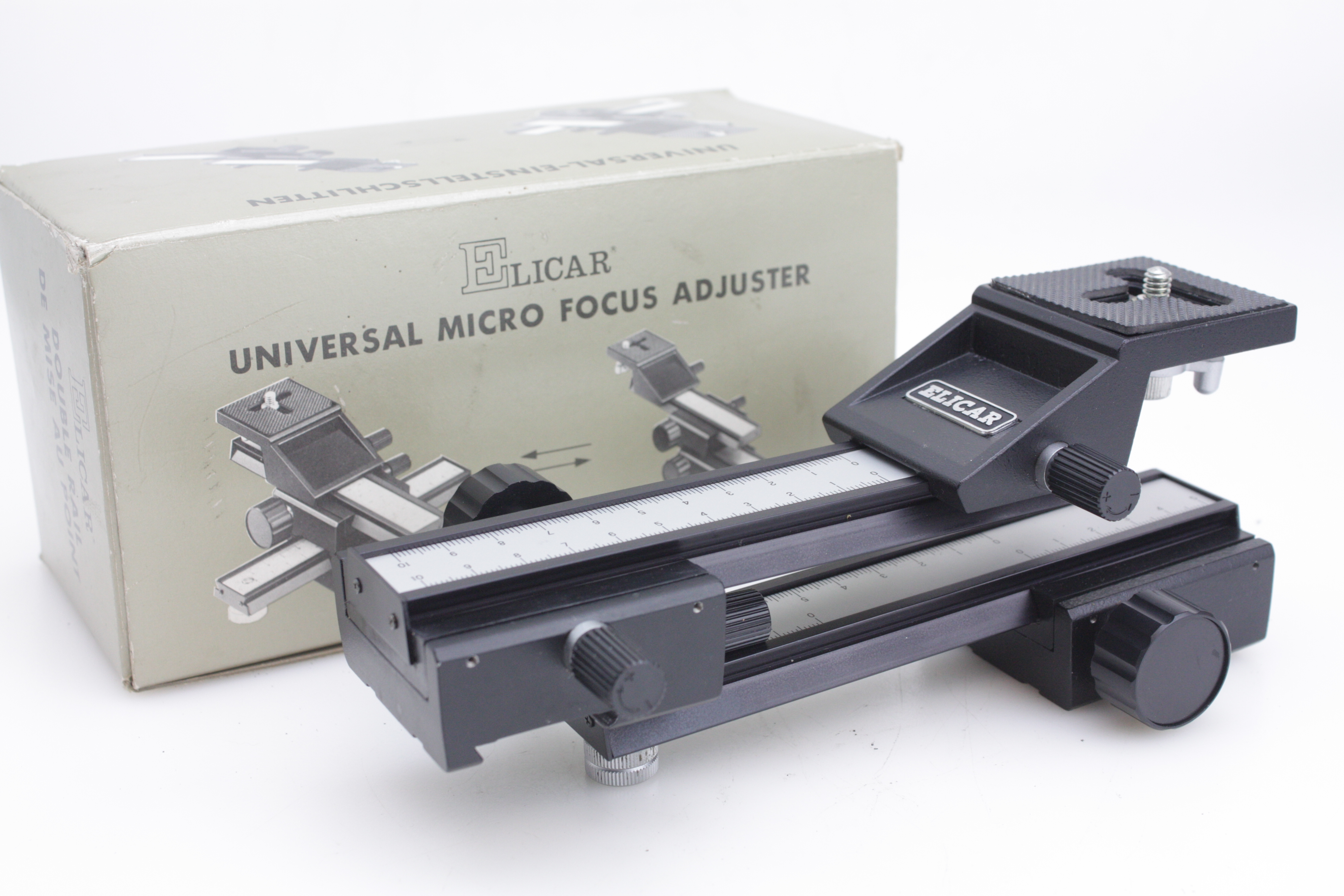 Excellent boxed Elicar UNIVERSAL MICRO FOCUS RAIL ADJUSTER x-y planes - Image 6