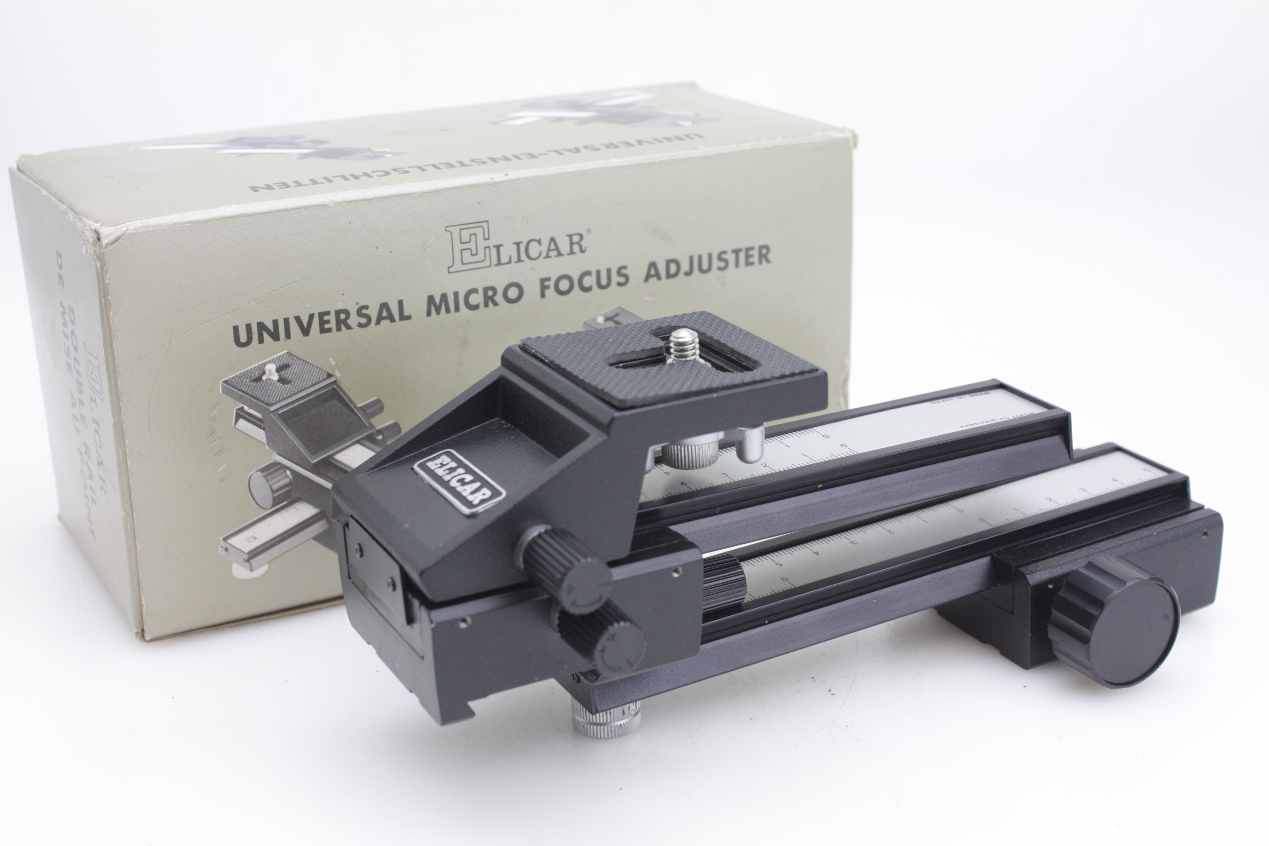 Excellent boxed Elicar UNIVERSAL MICRO FOCUS RAIL ADJUSTER x-y planes - Image 7