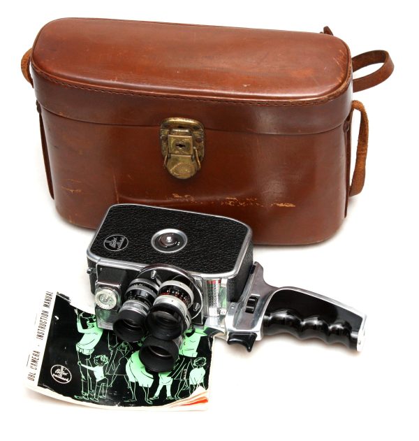 Paillard Bolex D8L 8mm Cine camera - Complete w/ 3 Lenses and Case