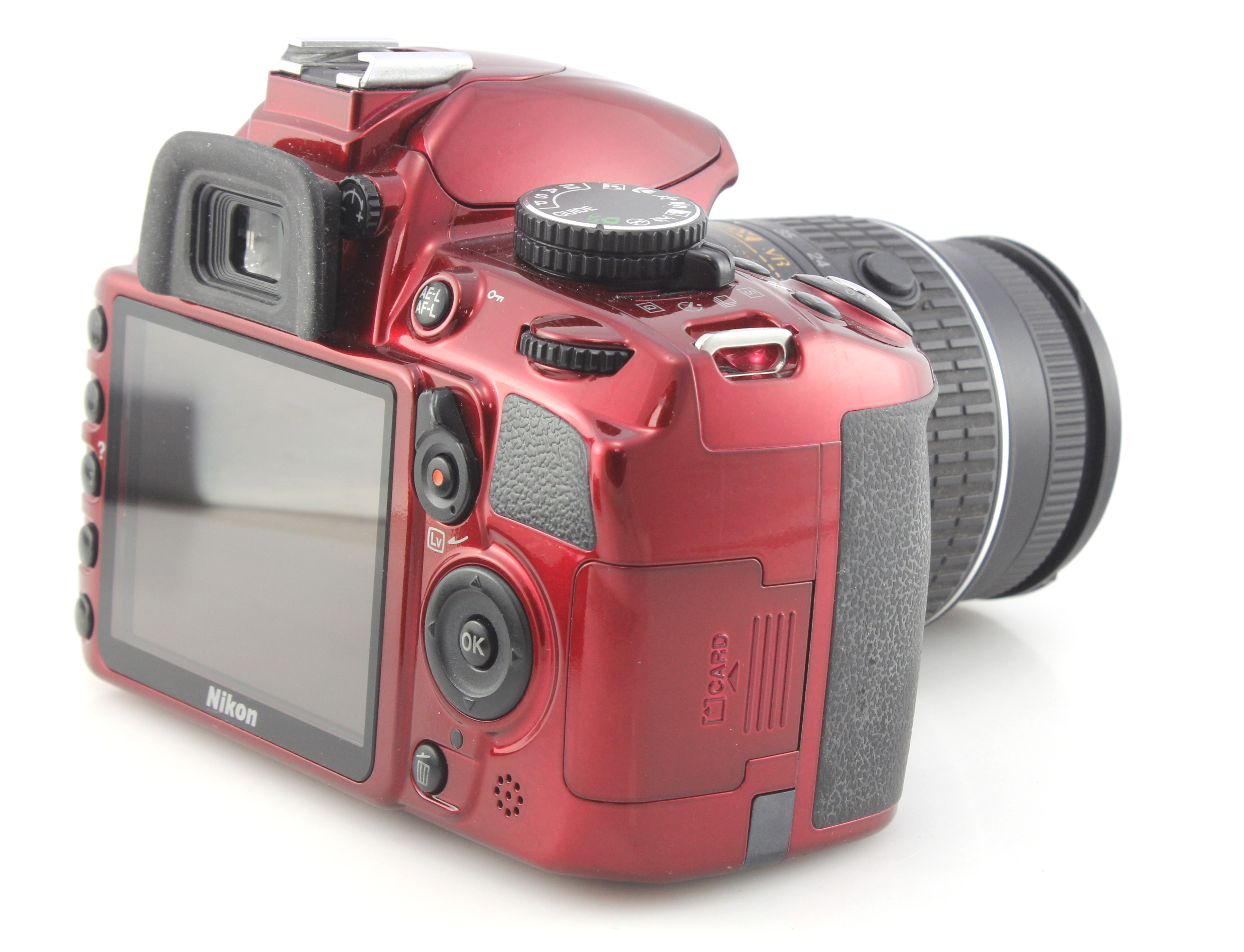 Nikon D3100 Digital SLR Camera Red w/ AFS 18-55mm F3.5-5.6 GII Zoom Lens - Image 4