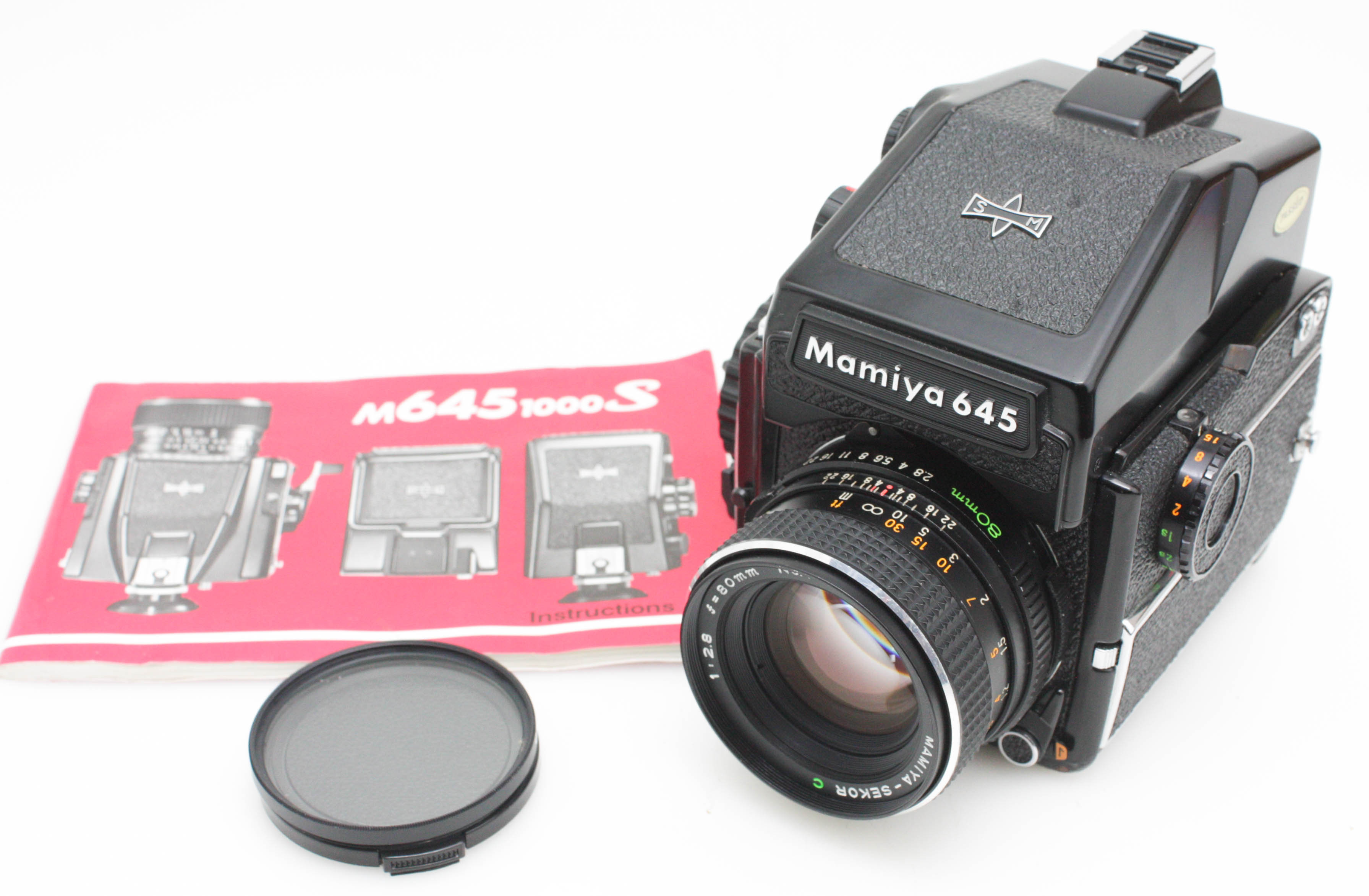 Mamiya M645 1000S 120 Camera, with 80mm f/2.8 C - AE Eye Level Prism