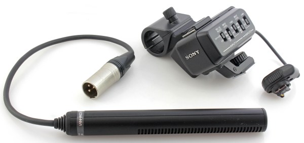 Sony XLR Adapter Kit XLR-A1M w/ Sony ECM-NV1 Electret Condenser XLR Microphone