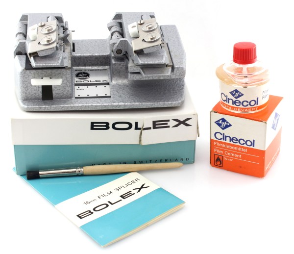 Boxed Complete Bolex 16mm Film Splicer - Great condition W/ Instructions & Cement