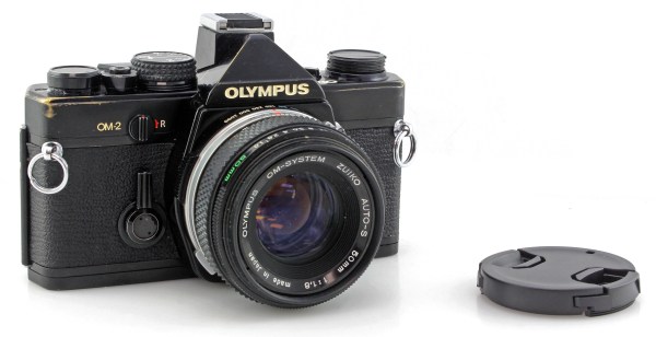 Olympus OM-2 black 35mm film SLR Camera w/ Zuiko Auto-S 50mm f1.8 Prime Lens