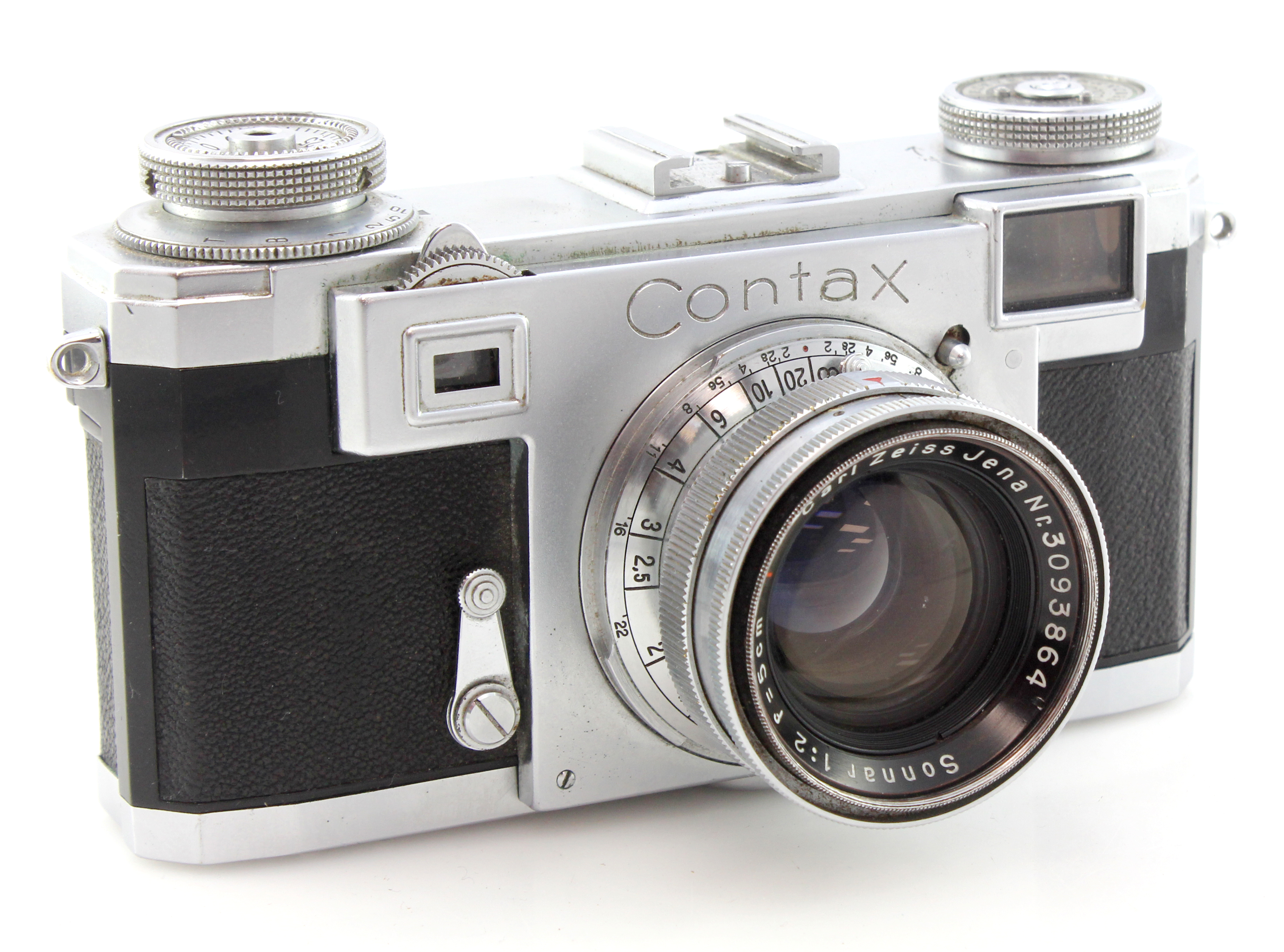 Contax IIa Color Dial 35mm Rangefinder w/ Carl Zeiss 50mm F2 Sonnar Lens - Image 2