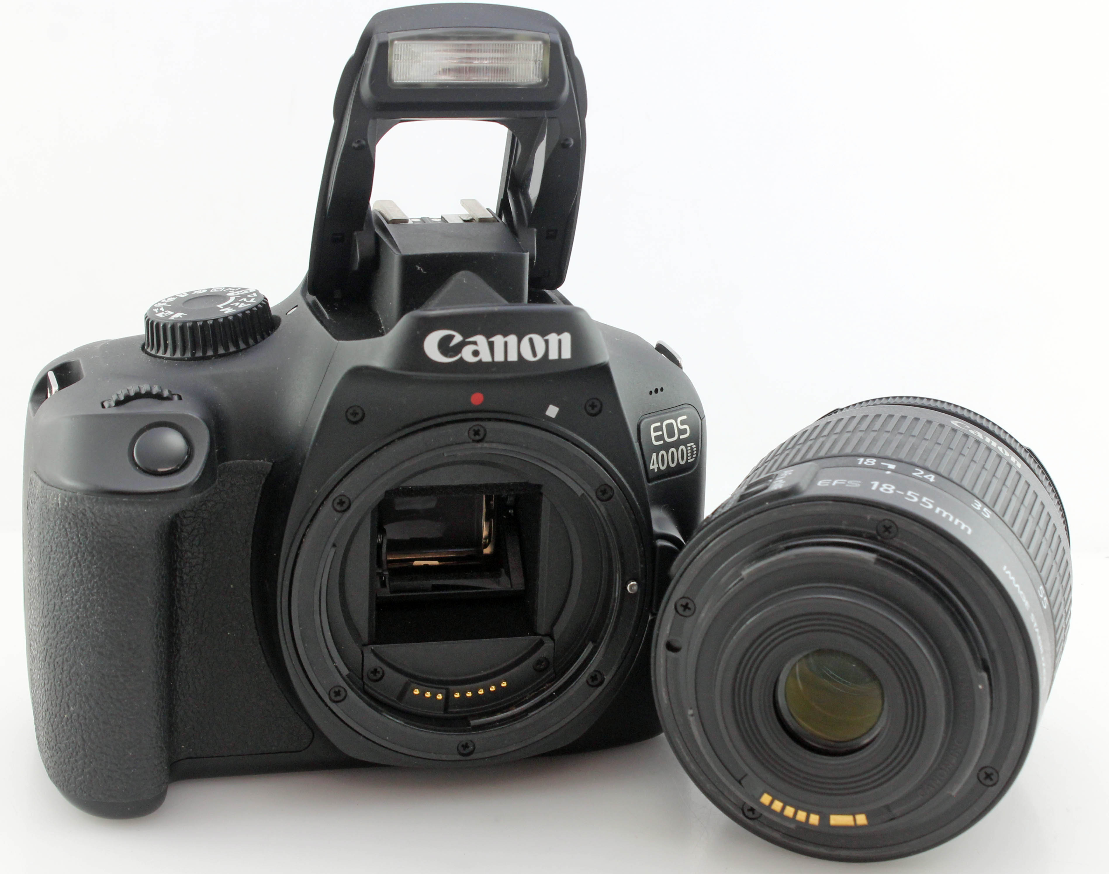 Canon EOS 4000D 18MP APSC Digital SLR Camera Twin Lens Outfit EFS 18-55 II & 55-200mm II Zoom Lens - Image 4