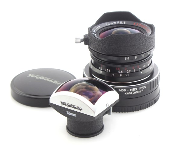 Voigtlander 12mm F5.6 Ultra Wide Heliar Lens Leica LTM W Sony E Mount adapter & Viewfinder