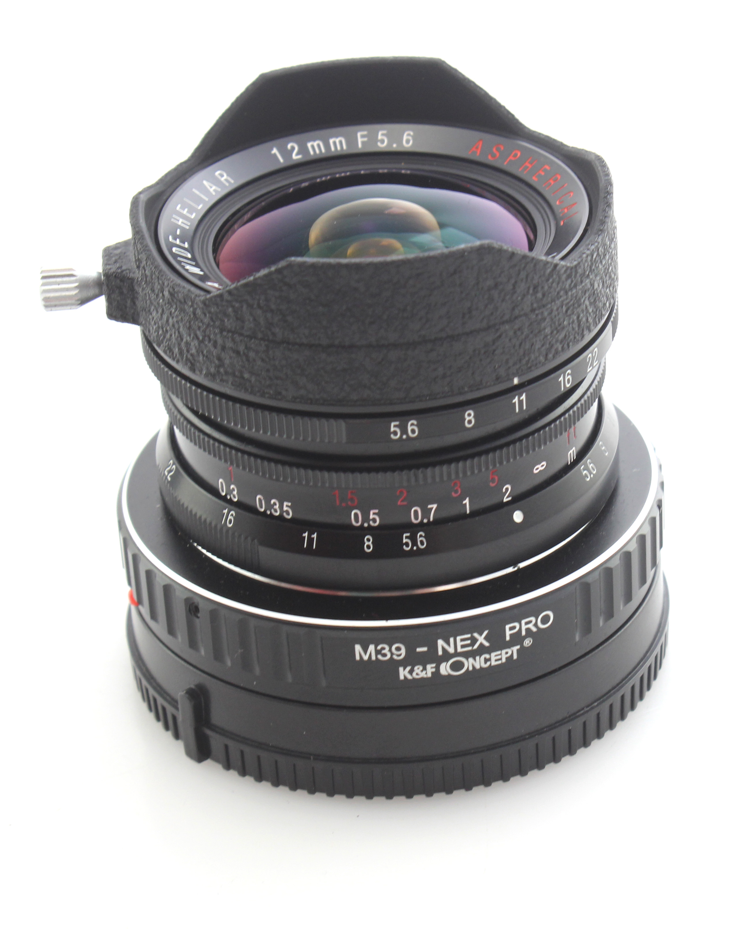 Voigtlander 12mm F5.6 Ultra Wide Heliar Lens Leica LTM W Sony E Mount adapter & Viewfinder - Image 2