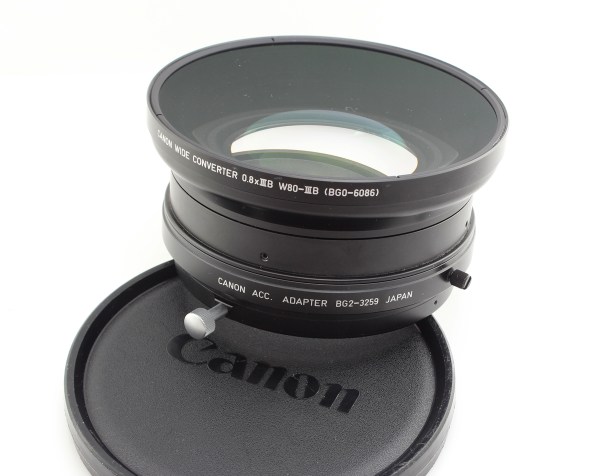Canon Wide Converter W80-IIIB & Adapter BG2-3259 with Case, Cap - for broadcast lenses
