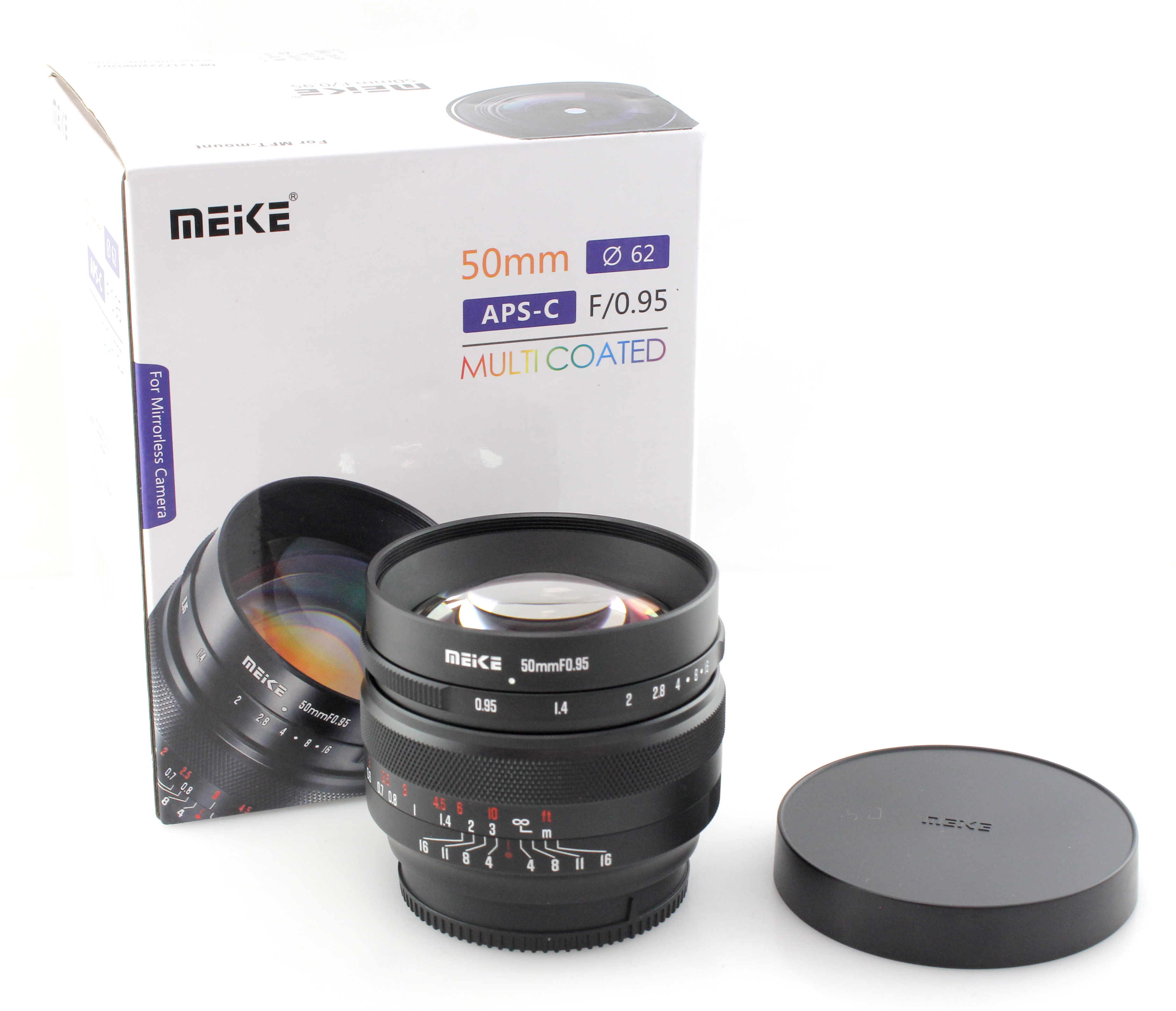 Boxed Meike 50mm f0.95 Manual Focus Prime Lens - Micro 4/3 Mount - Mint Condition