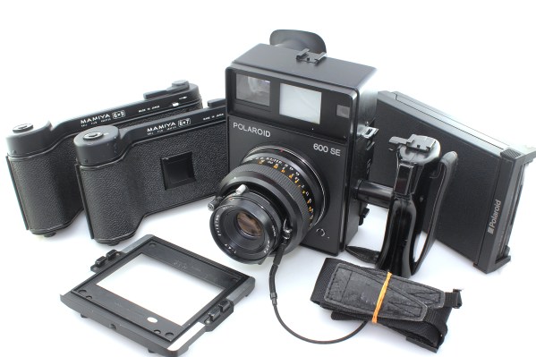 Polaroid 600SE Rangefinder Camera + Mamiya 127mm + a Polaroid and 2x Roll Film Backs