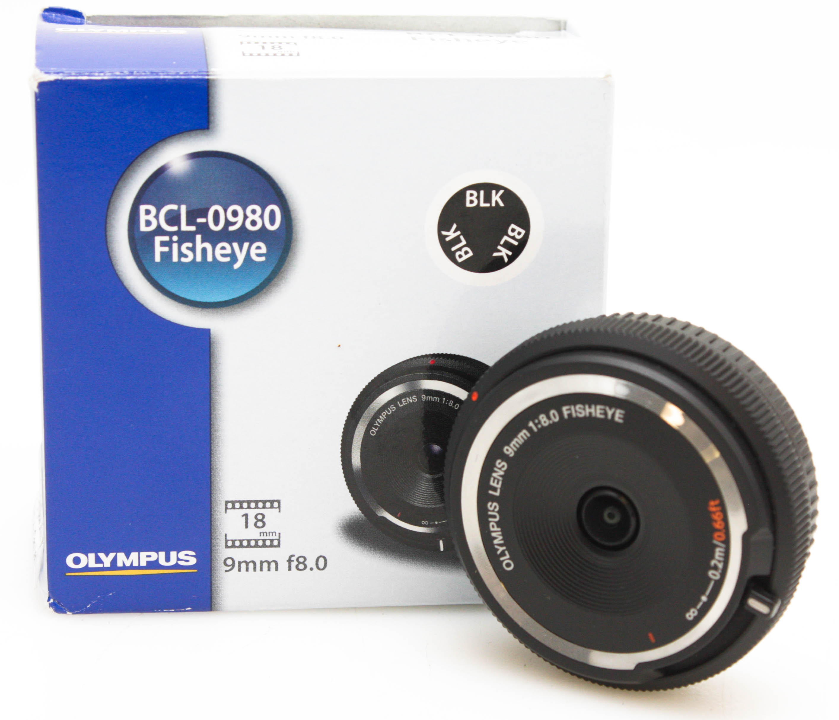Olympus 9mm f8 Fish-Eye Pancake Body Cap Lens for Micro 4/3 Mount - Boxed