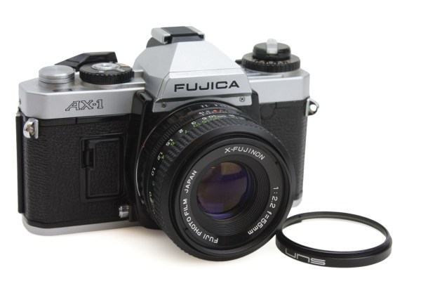 Fujica AX-1 35mm SLR Camera w/ X-Fujinon 55mm f/2.2 Standard Prime Lens