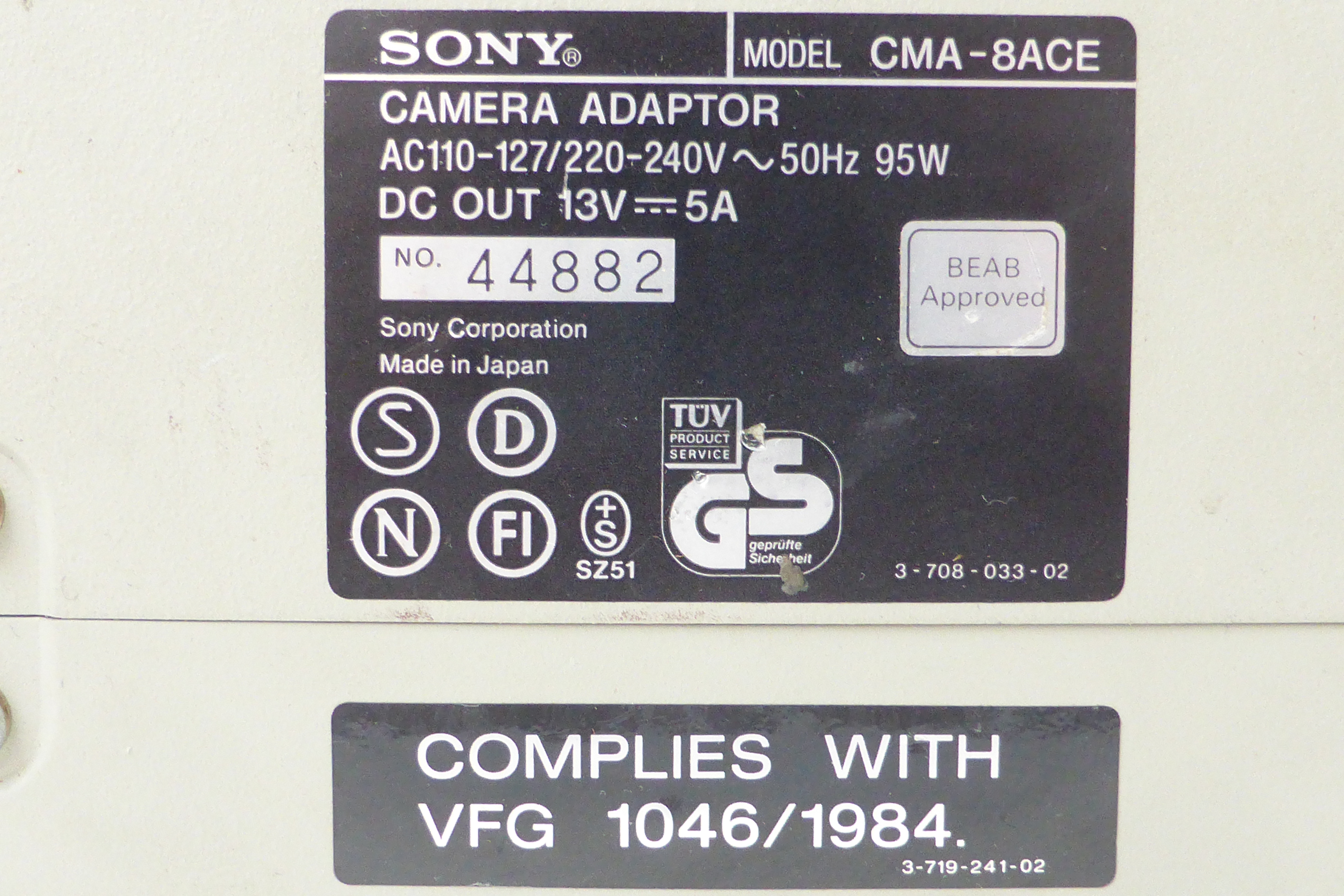 Sony Camera Adapter CMA-8A 8ACE 13v Power Supply - Image 5