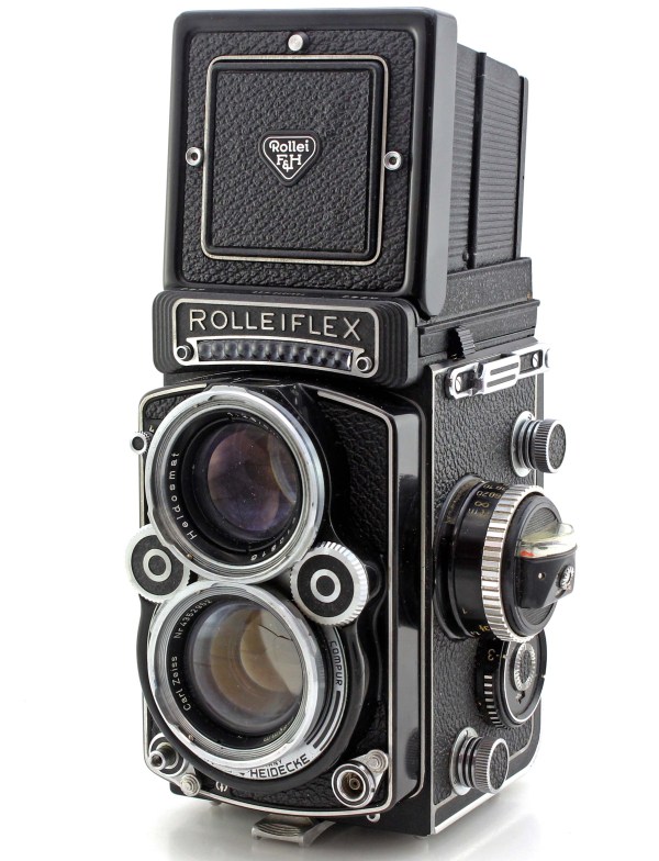 Rolleiflex 2.8F TLR Camera Cased with Carl Zeiss 80mm F2.8 Planar Lens & hood filter accessories