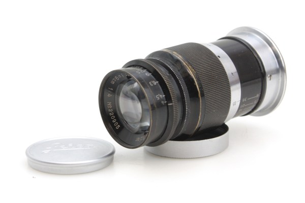 Leica Leitz Elmar 90mm f/4 Prime Lens, with Caps - Leica Screw Mount