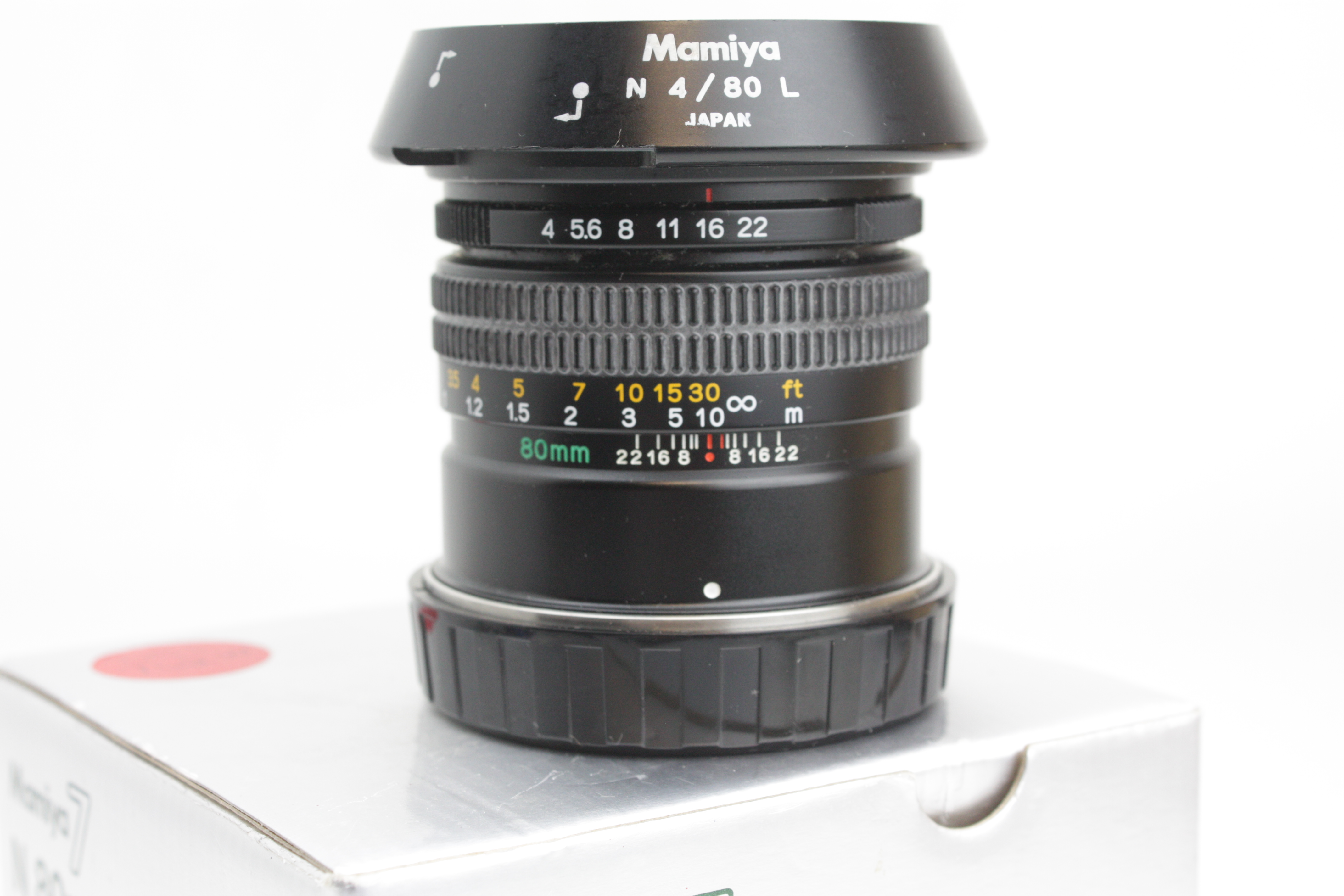 Mamiya N 80mm f/4 Prime Lens, with Hood - For Mamiya 7 - Excellent - Boxed - Image 3