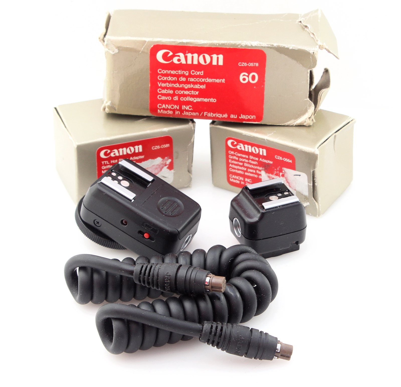 Canon Connecting Cord 60 with TTL Shoe Adapter & Off Camera Adapter- boxed - Image 2