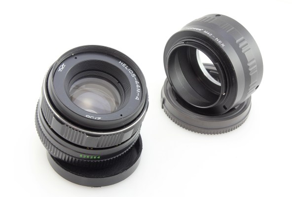 Helios 44M-4 58mm Prime Lens and M42 to Sony E Adapter