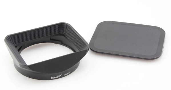 Haoge Bayonet Square Metal Lens Hood & Cap for Fujifilm XF 23mm f1.4 R lens